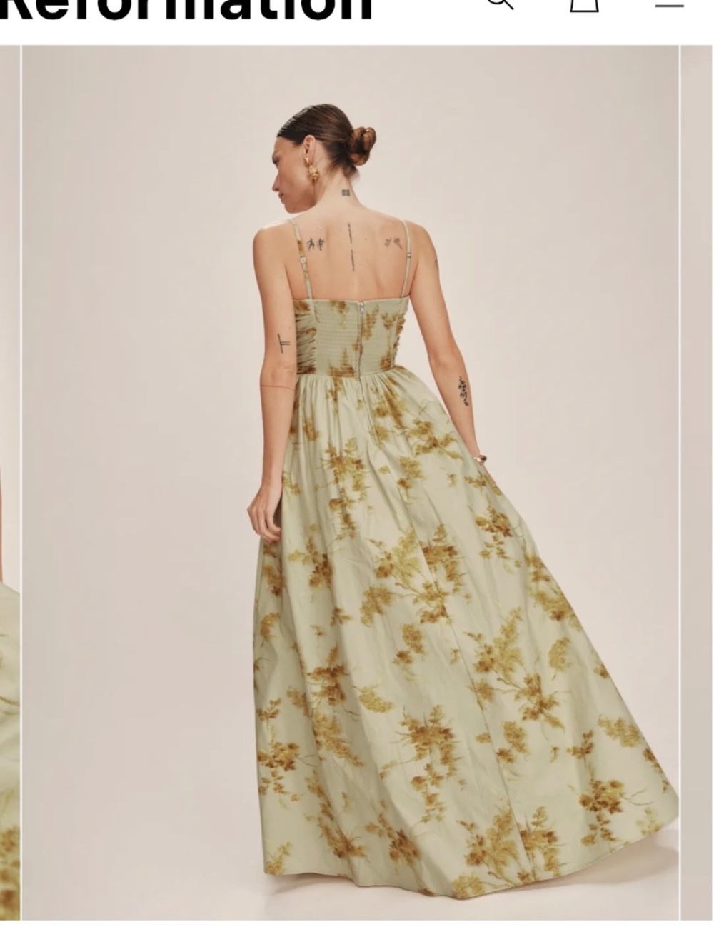 Reformation Kastoria Dress Size 12 - Picture 2 of 6